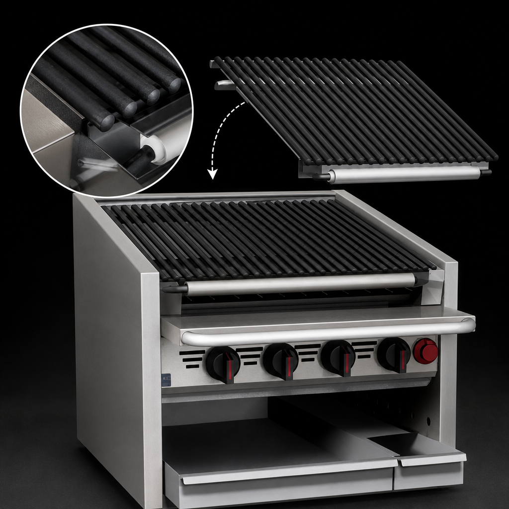 Free-Floating Round Rod Top Grate