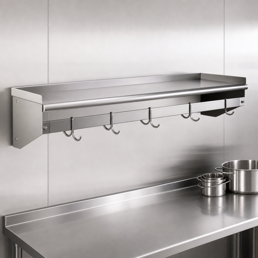 16-Gauge Type 430 Stainless Steel Shelf