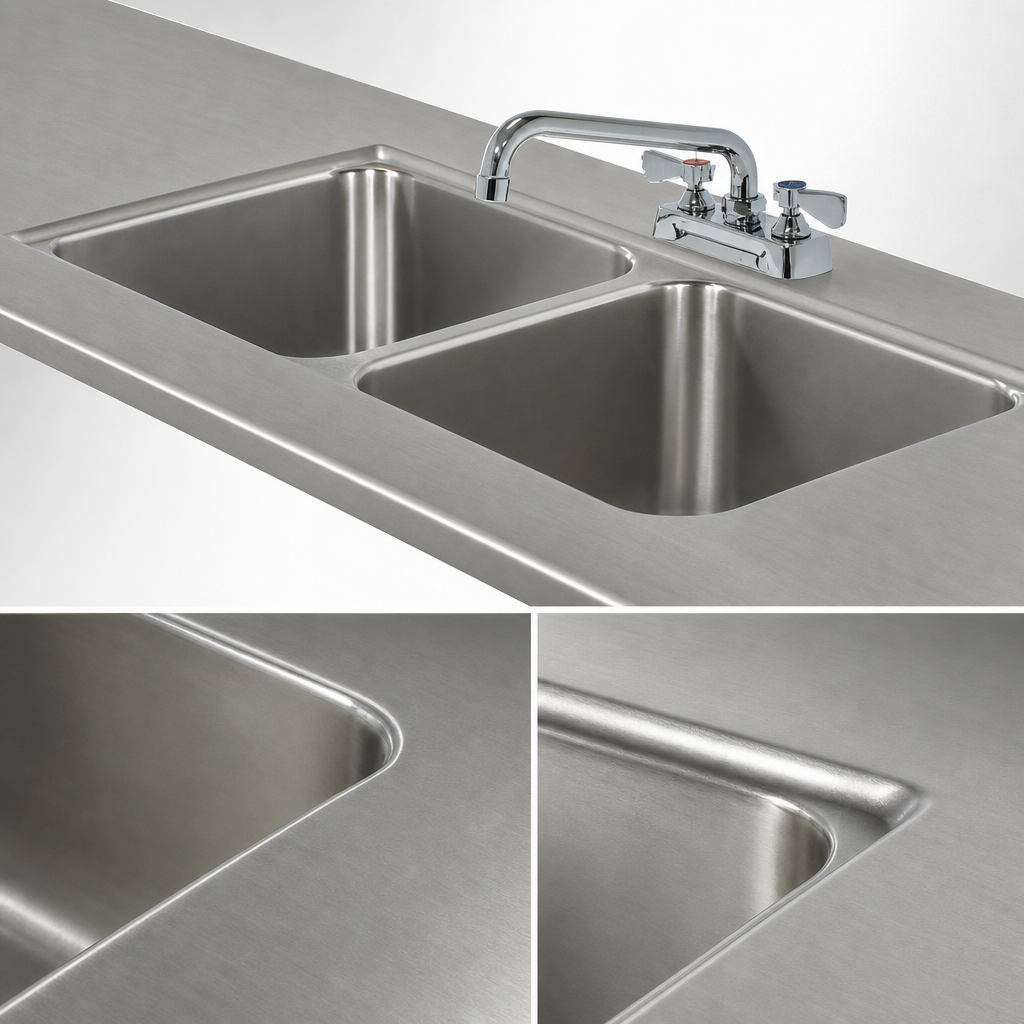 Welded Sink Into Table Top