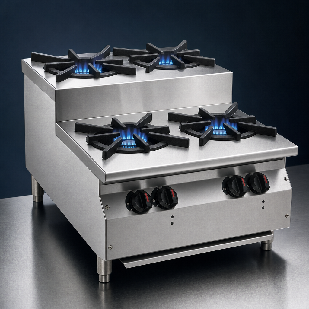 Four-Burner Step-Up Layout