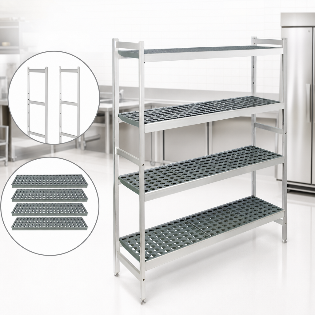 Starter Unit Includes Two Uprights and Four Shelves