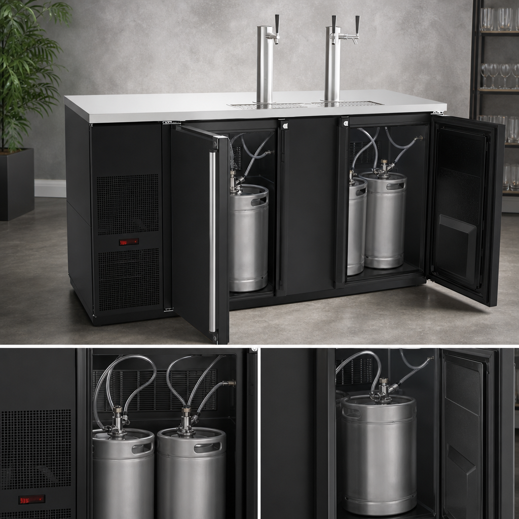 Two-Section, 3-Keg Capacity