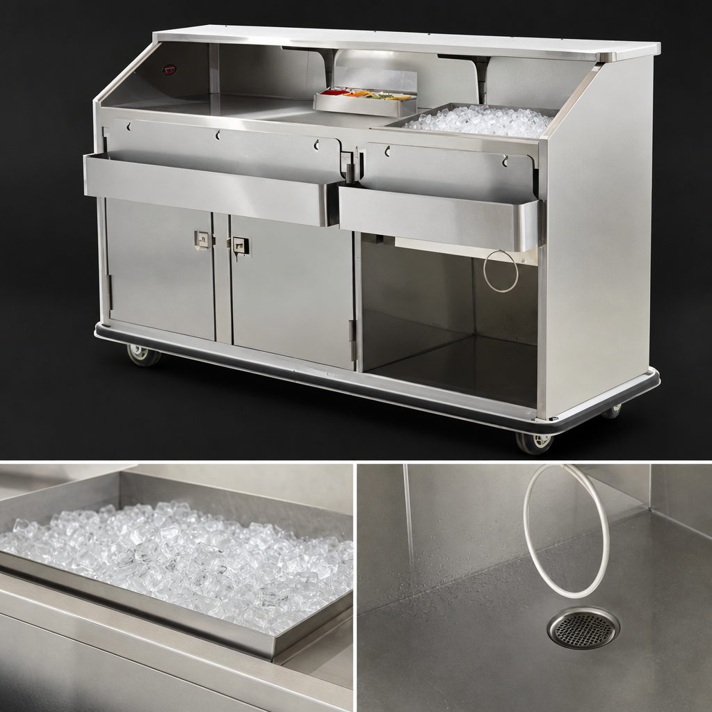 60 lb. Ice Bin with Drain