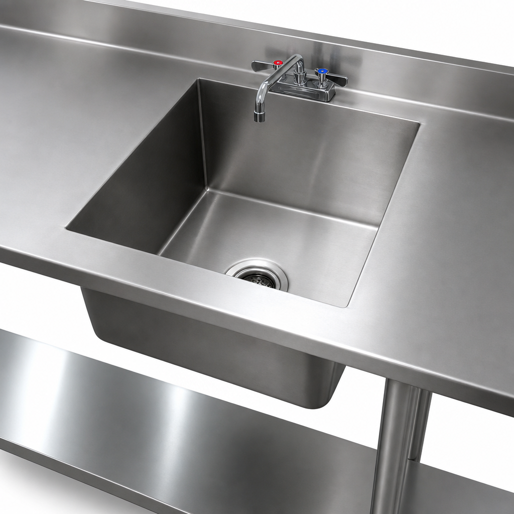 Welded Sink Into Table Top