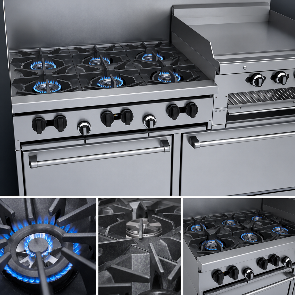 Six Open Burners