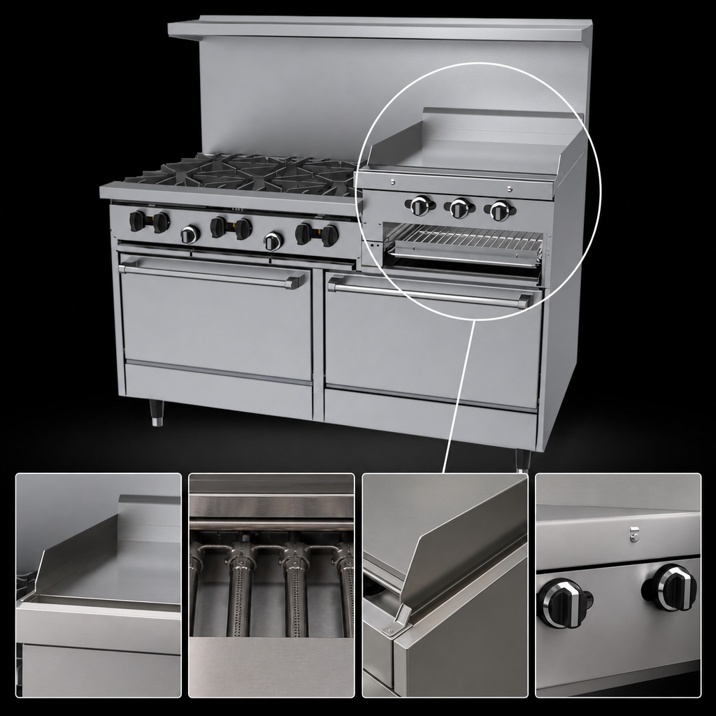 Raised Griddle/Broiler Section