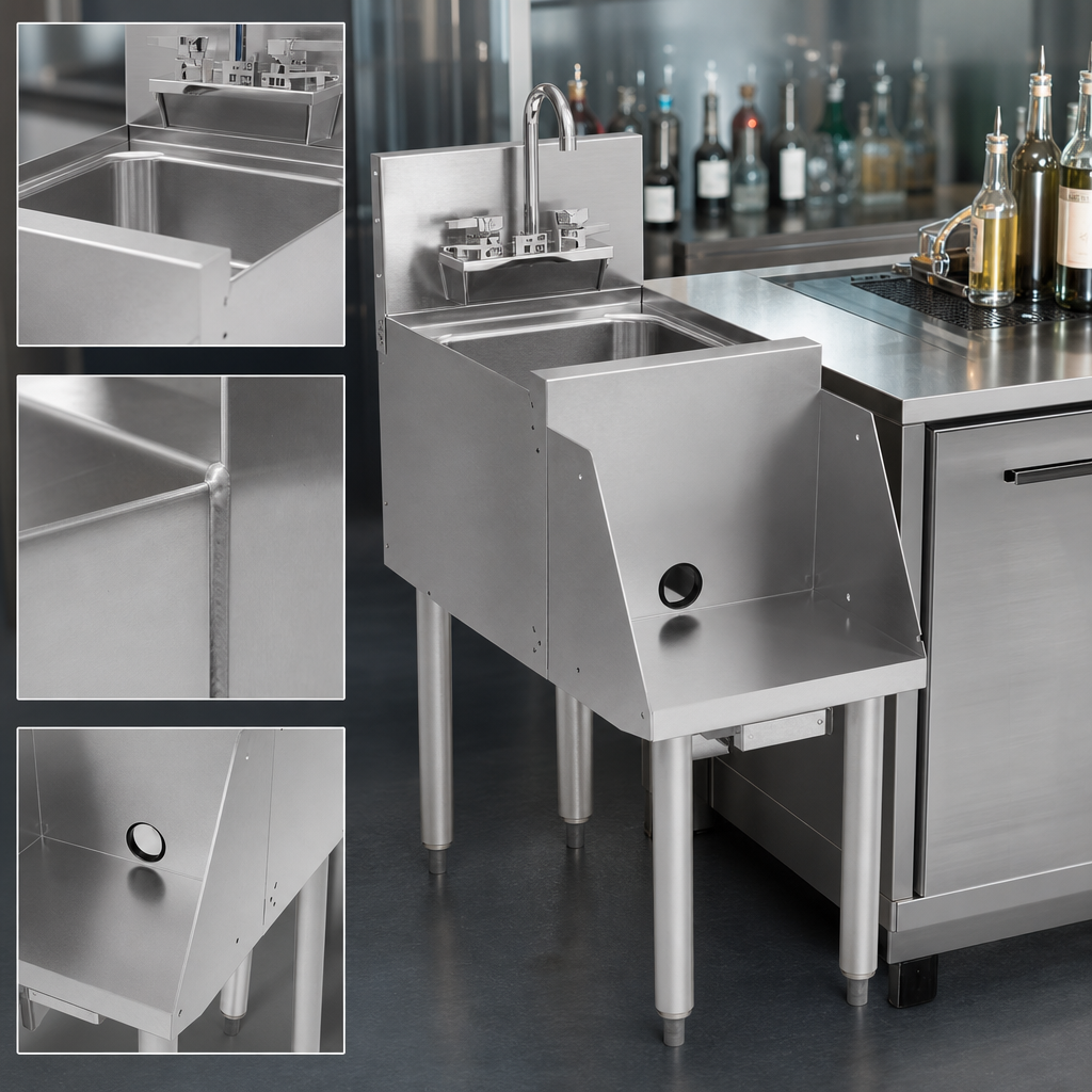 18-Gauge Stainless Steel Dump Sink