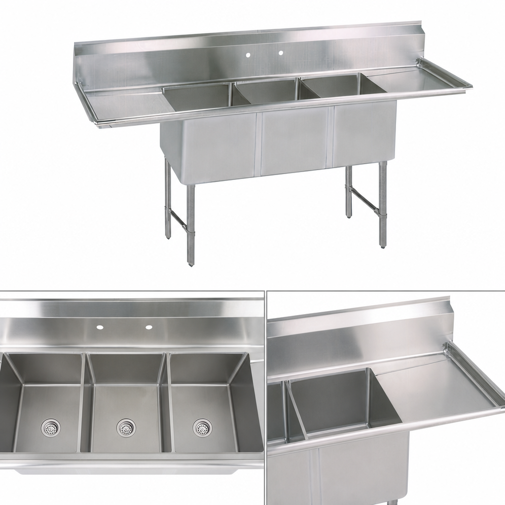 Three-Compartment Sink Layout