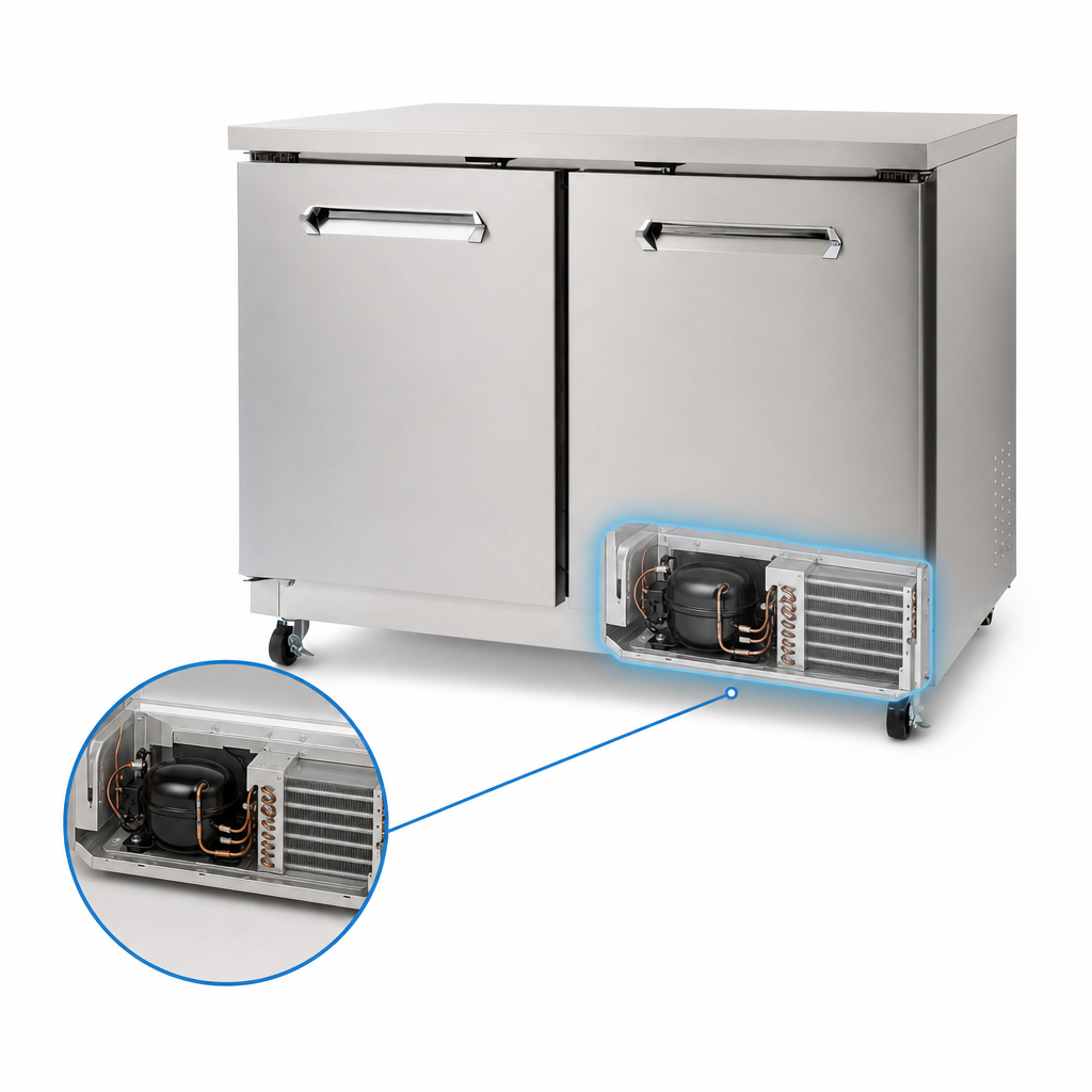 Self-Contained Rear-Bottom Refrigeration