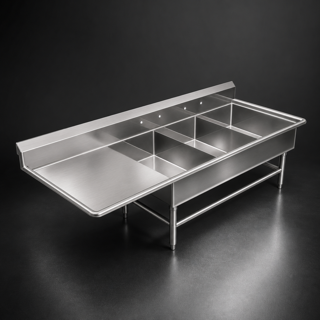 14-Gauge Type 300 Stainless Steel Construction