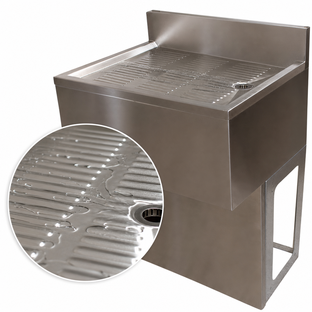 Stamped, Pitched Drainboard