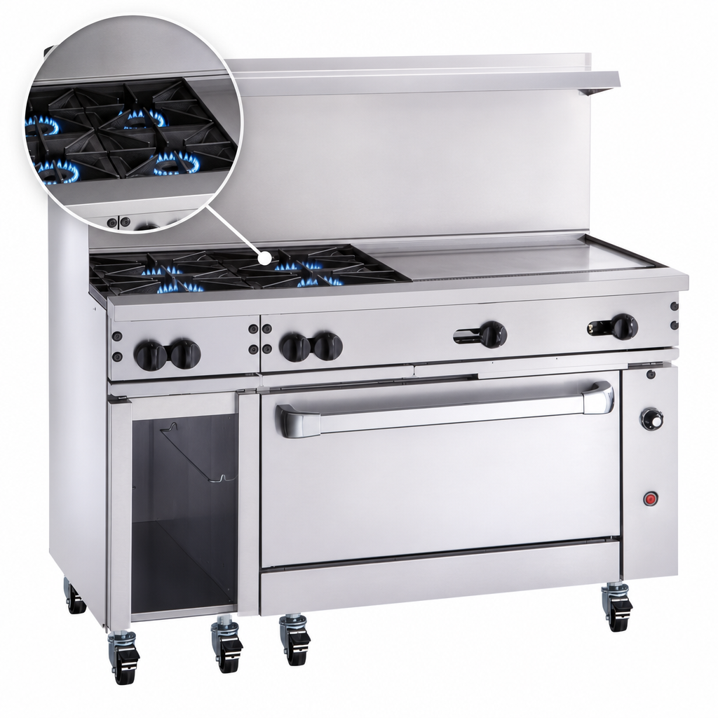 Two Open Burners