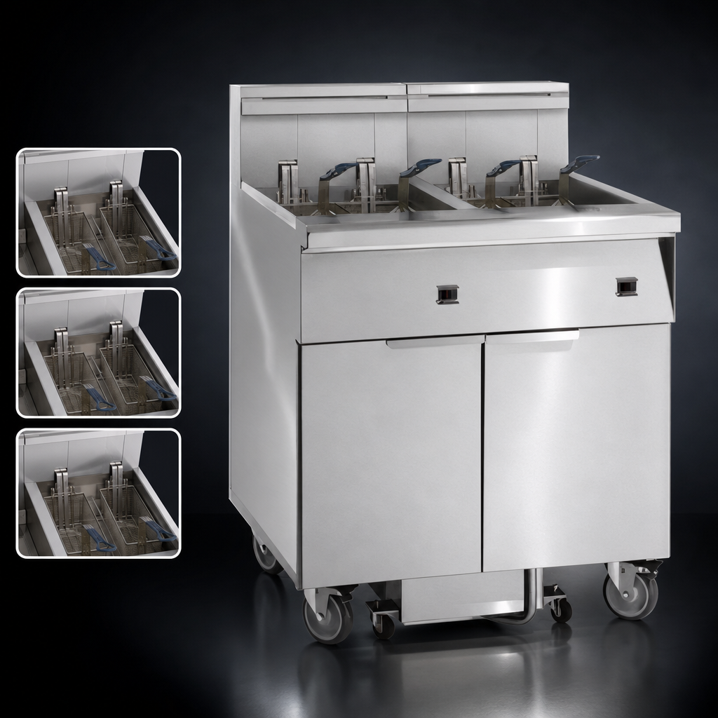 Three-Tank Fryer Bank