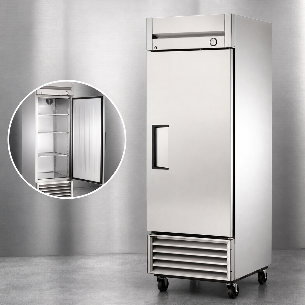 One Stainless Steel Door