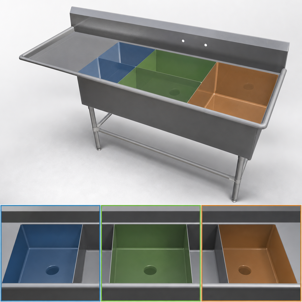 Three-Compartment Platter Layout