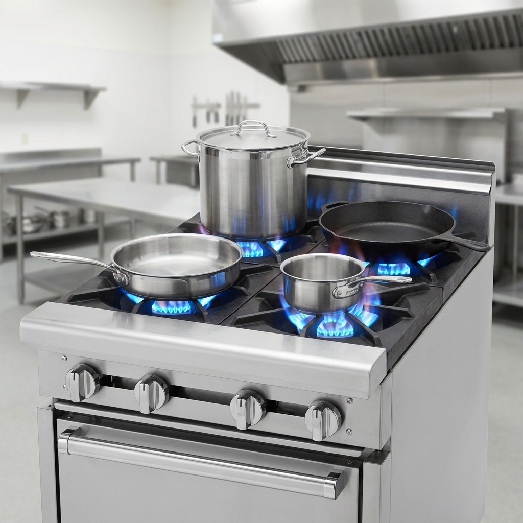 Experience superior cooking power with four high-BTU open burners, ready for any culinary challenge.