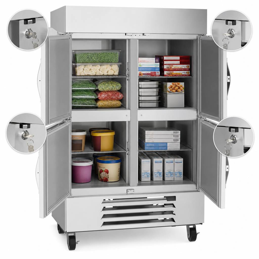 Four Lockable Solid Half Doors