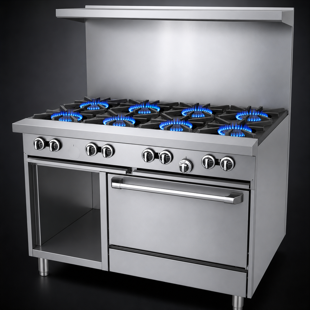 Eight Open Burners