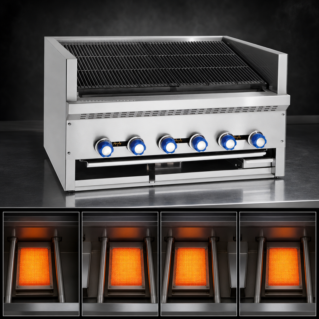 Four Radiant Burners