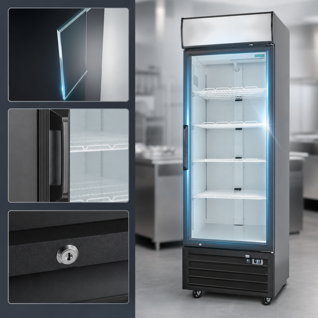 Heated Double-Pane Tempered Glass Door