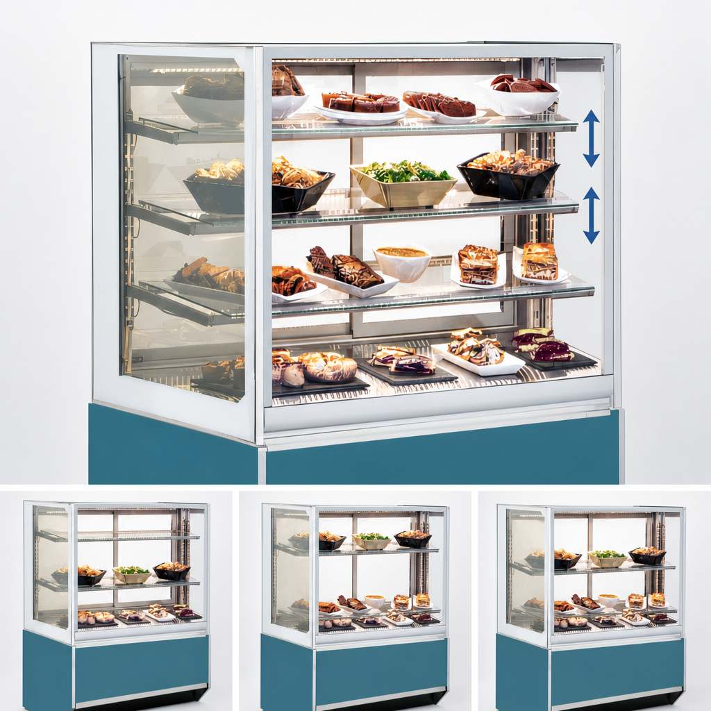 2 Adjustable Stainless Steel Shelves