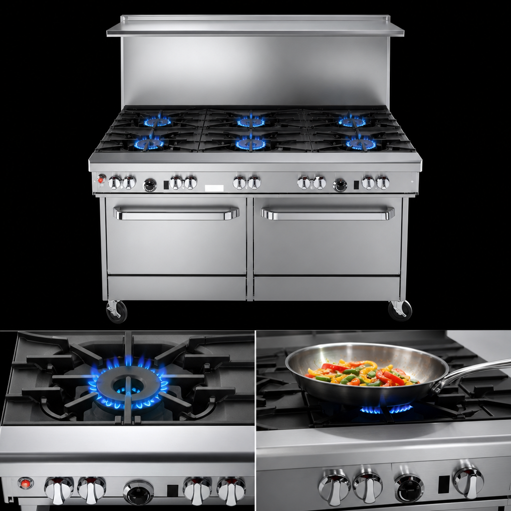 Six Open Burners