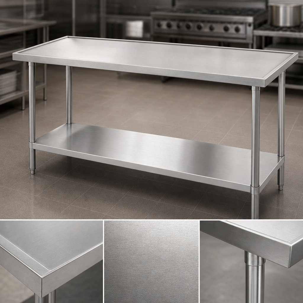 14-Gauge 304 Stainless Steel Top