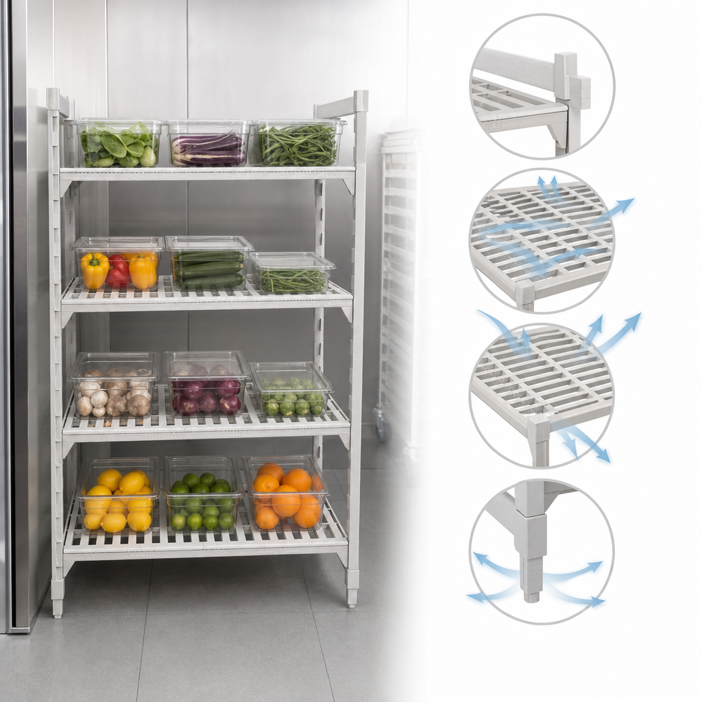 4-Tier Vented Shelf System