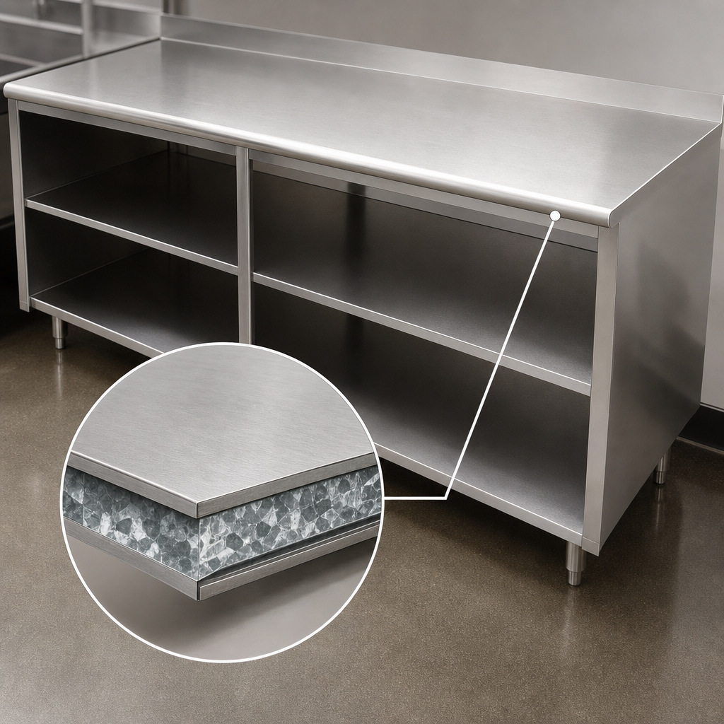 16-Gauge 304 Stainless Steel Top