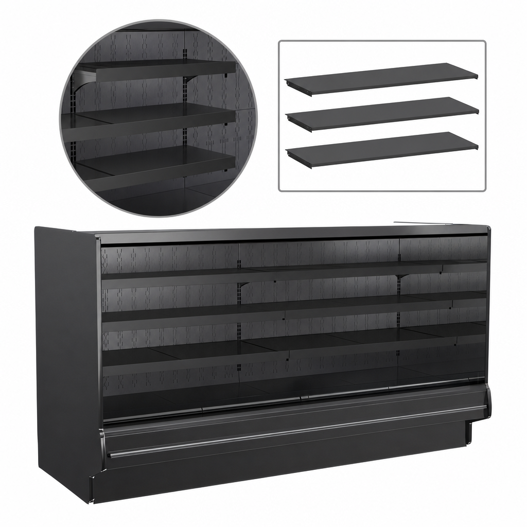 Three Solid Shelves Included
