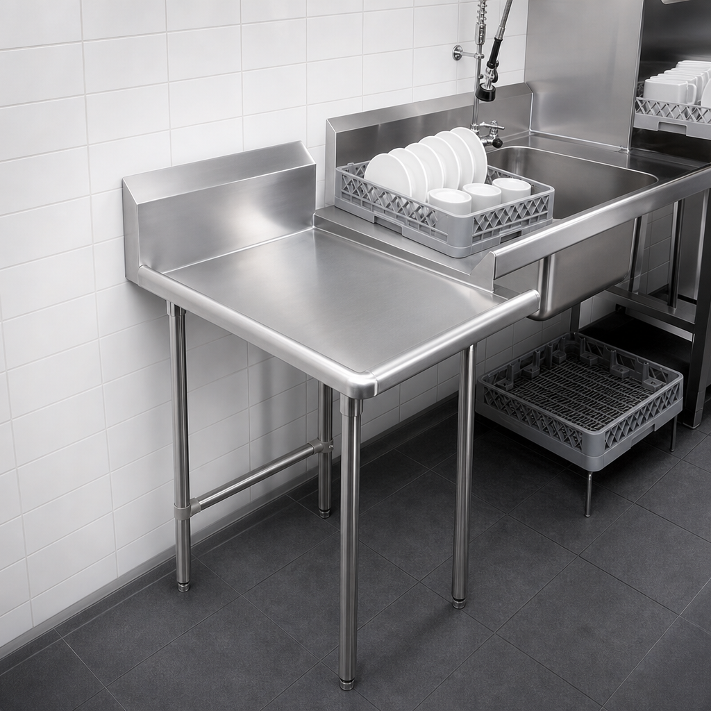 Straight Clean Dishtable Layout