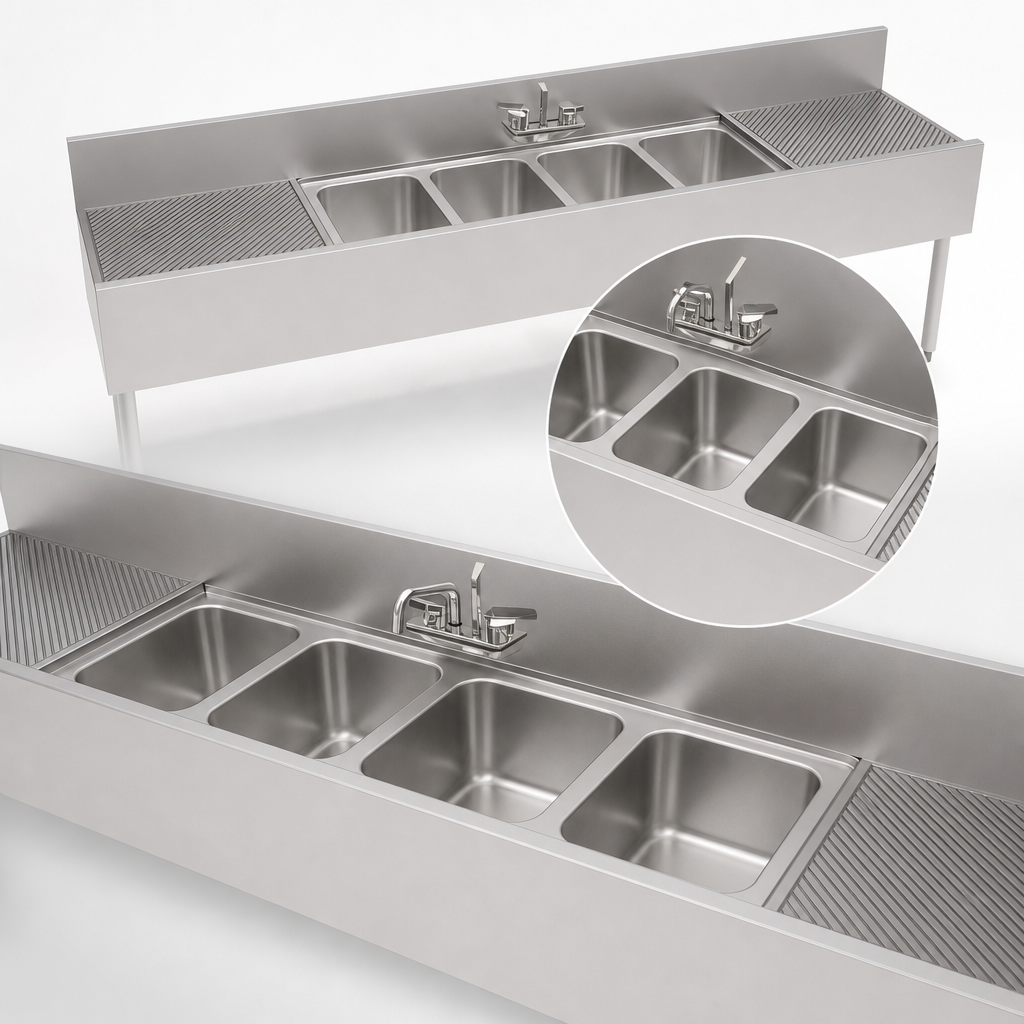 Four Sink Compartments