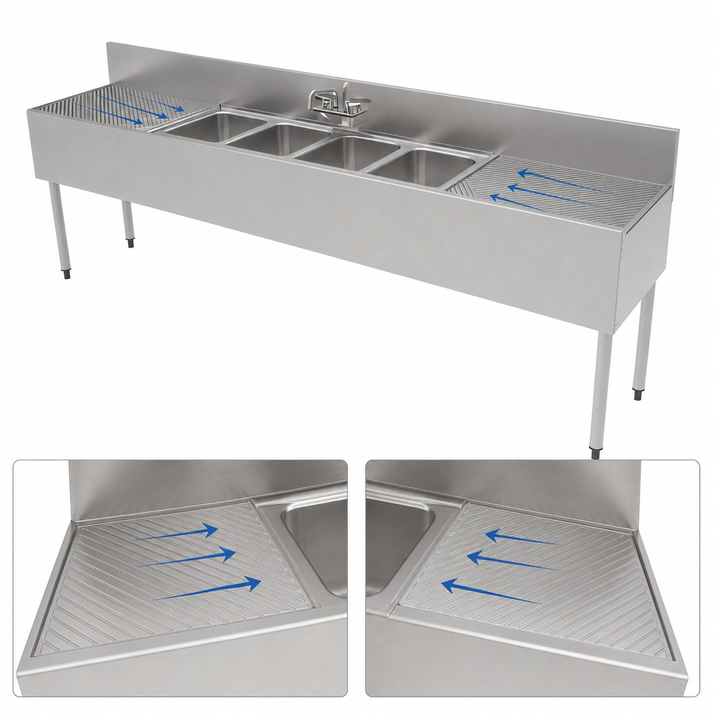 Dual Pitched Drainboards