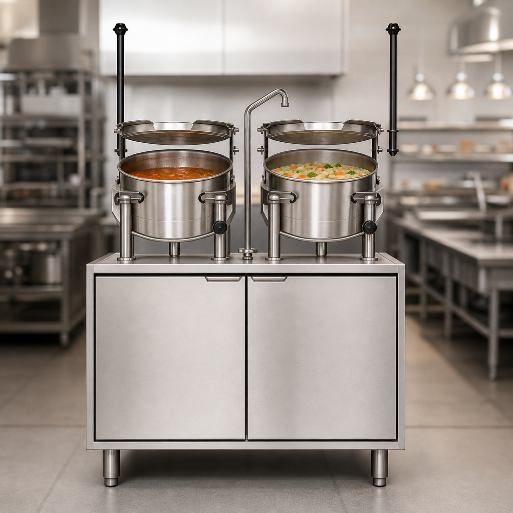 Dual 10 Gallon Tilting Kettles