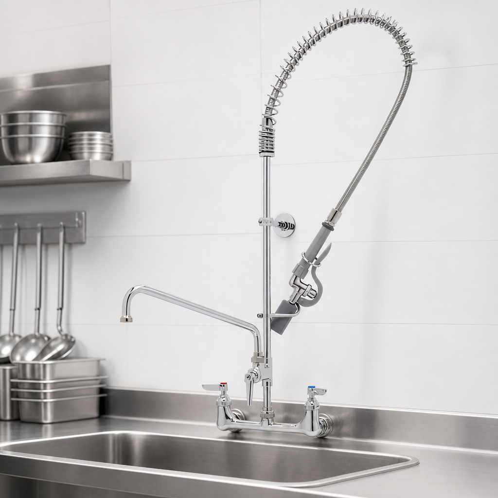 8-Inch Wall-Mount Mixing Faucet