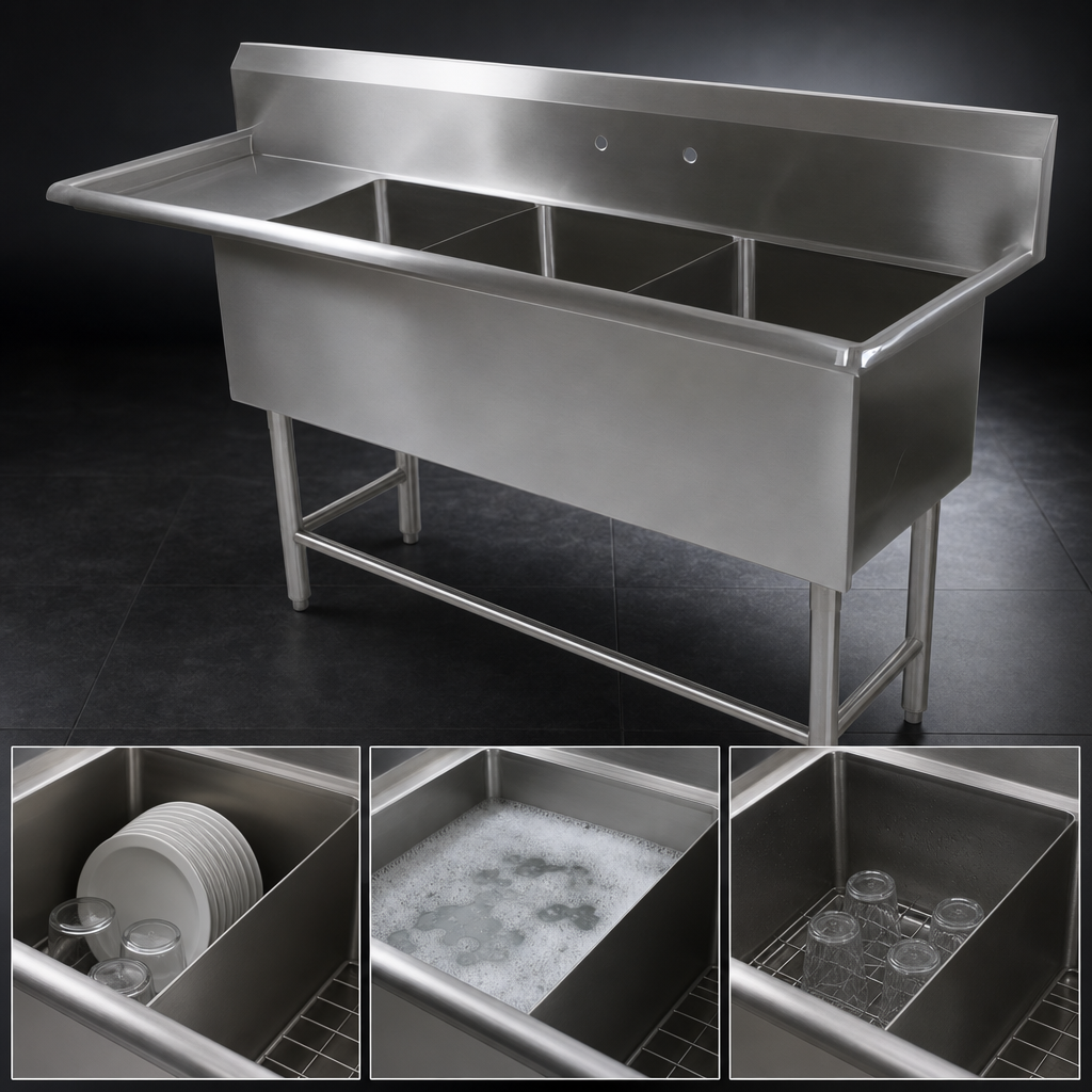 Three-Compartment Basin