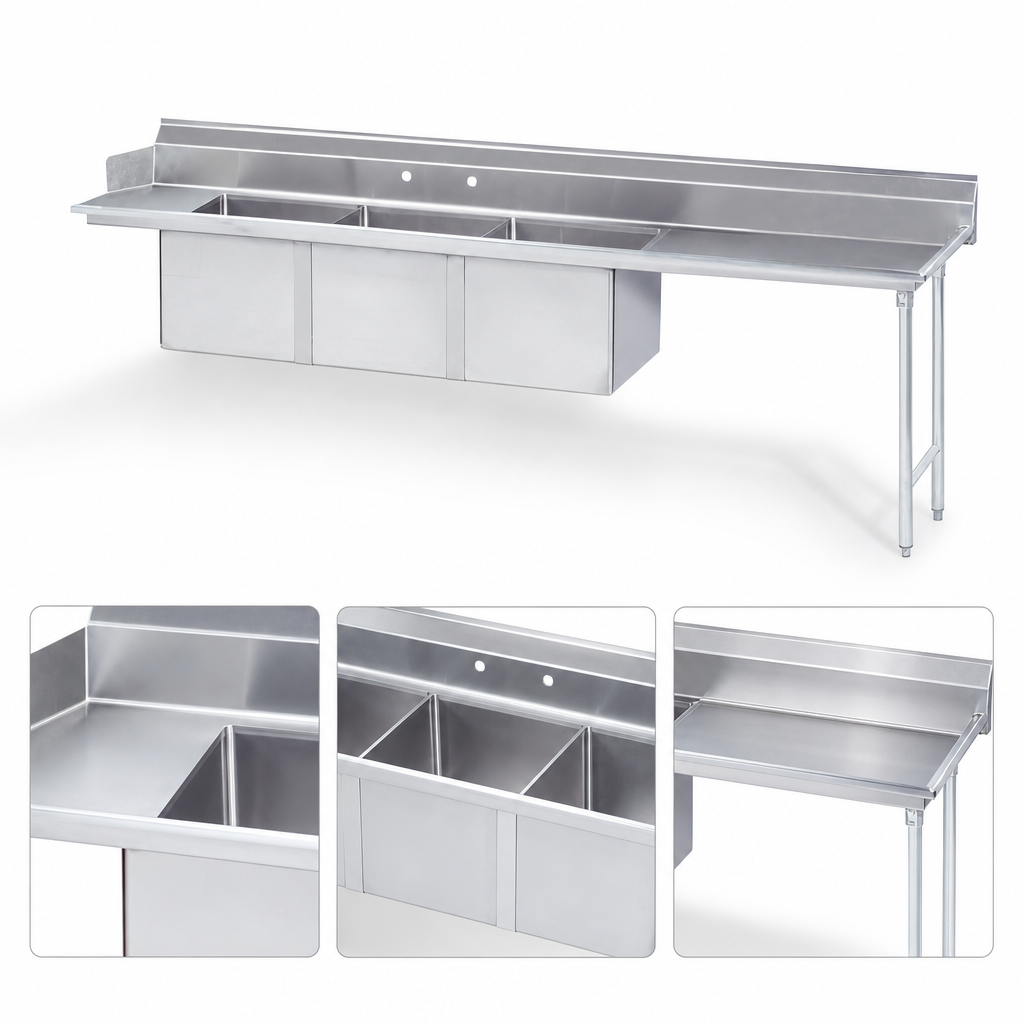Three Compartment Sink