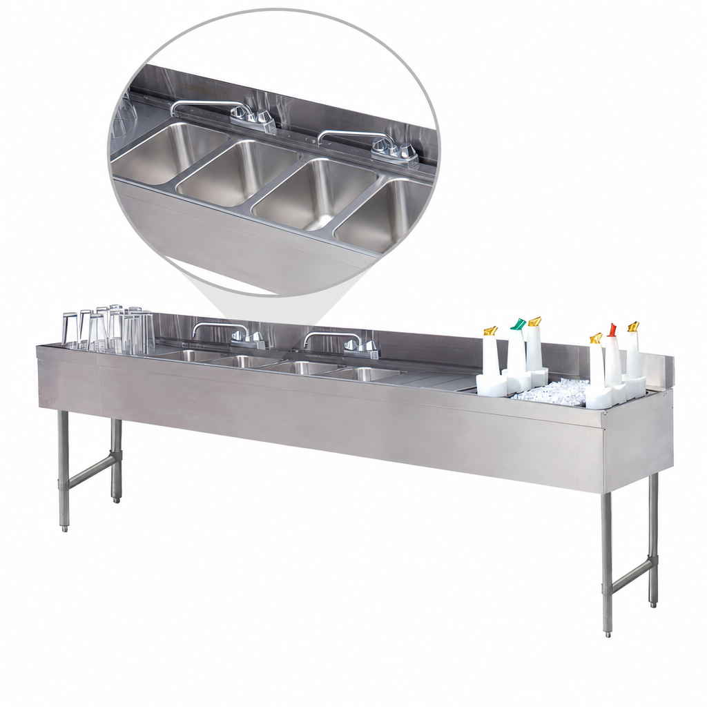 Three Deep-Drawn Sink Bowls