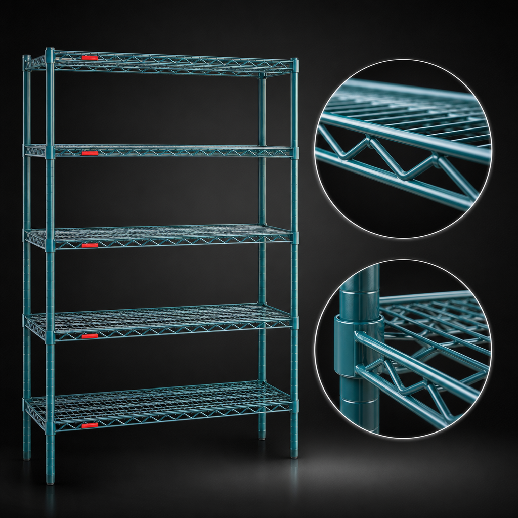 Patented QuadTruss Wire Shelves