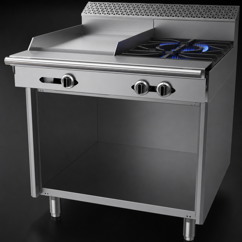 Two Open Burners