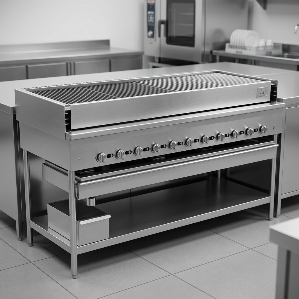 Built for exceptional durability, this chicken broiler features a robust 14-gauge all stainless steel welded body and a 12-gauge all welded firebox.