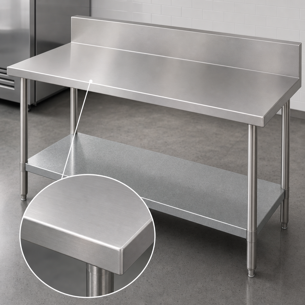 14-Gauge 304 Stainless Steel Top