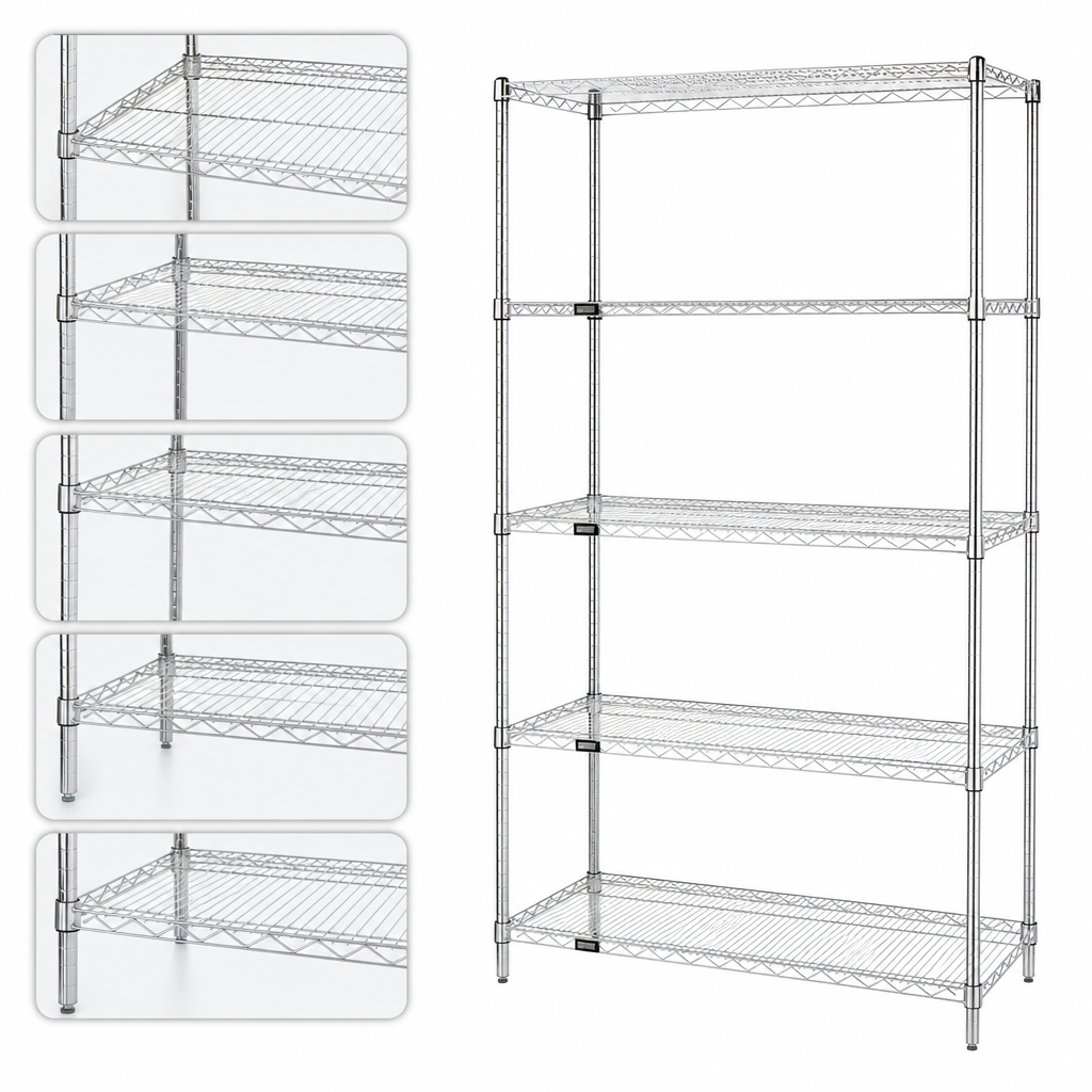 Five Wire Shelves Included