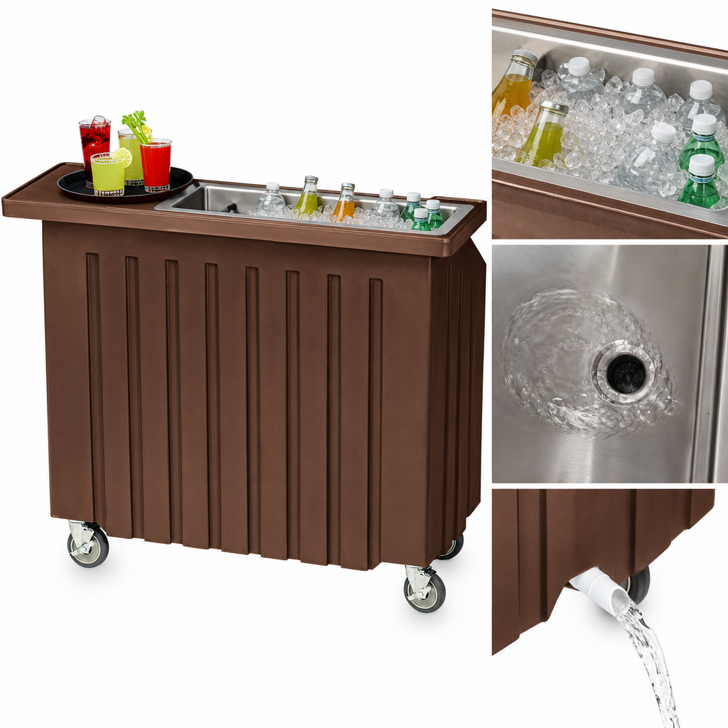 80 Lb. Ice Sink With Drain