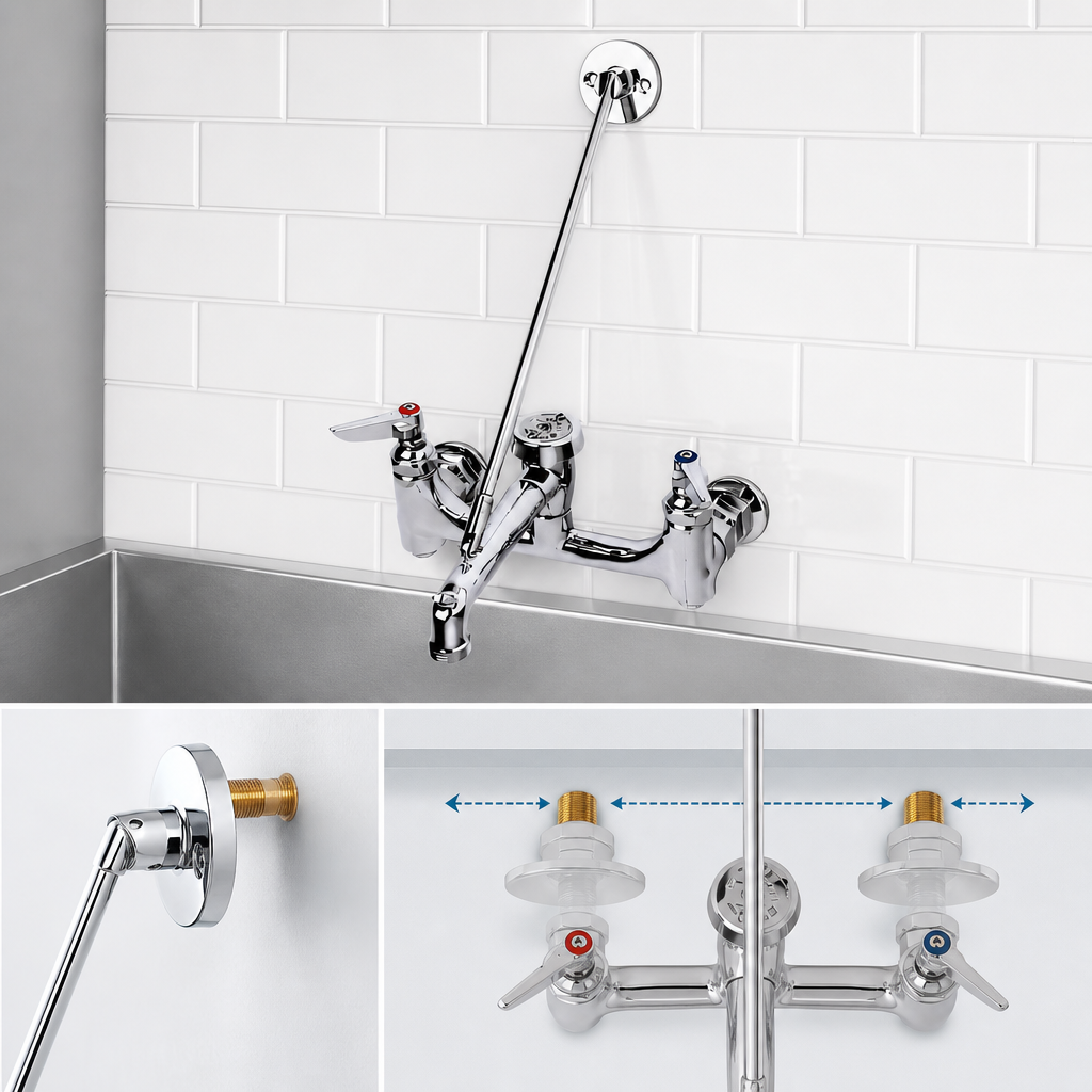 Adjustable 8-Inch Wall Mount Centers