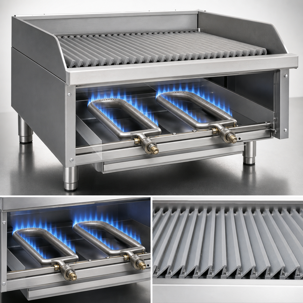 Two Stainless Steel U-Style Burners