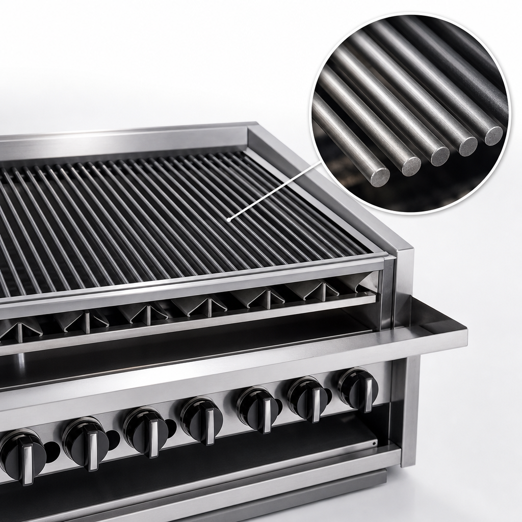 Free-Floating Round Rod Top Grate