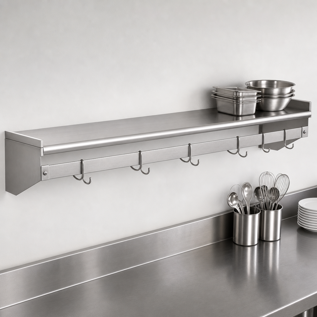 16-Gauge Type 430 Stainless Steel Shelf