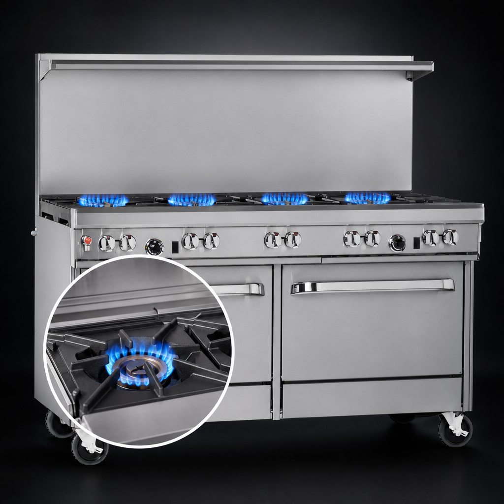 Four Pyromax Open Burners