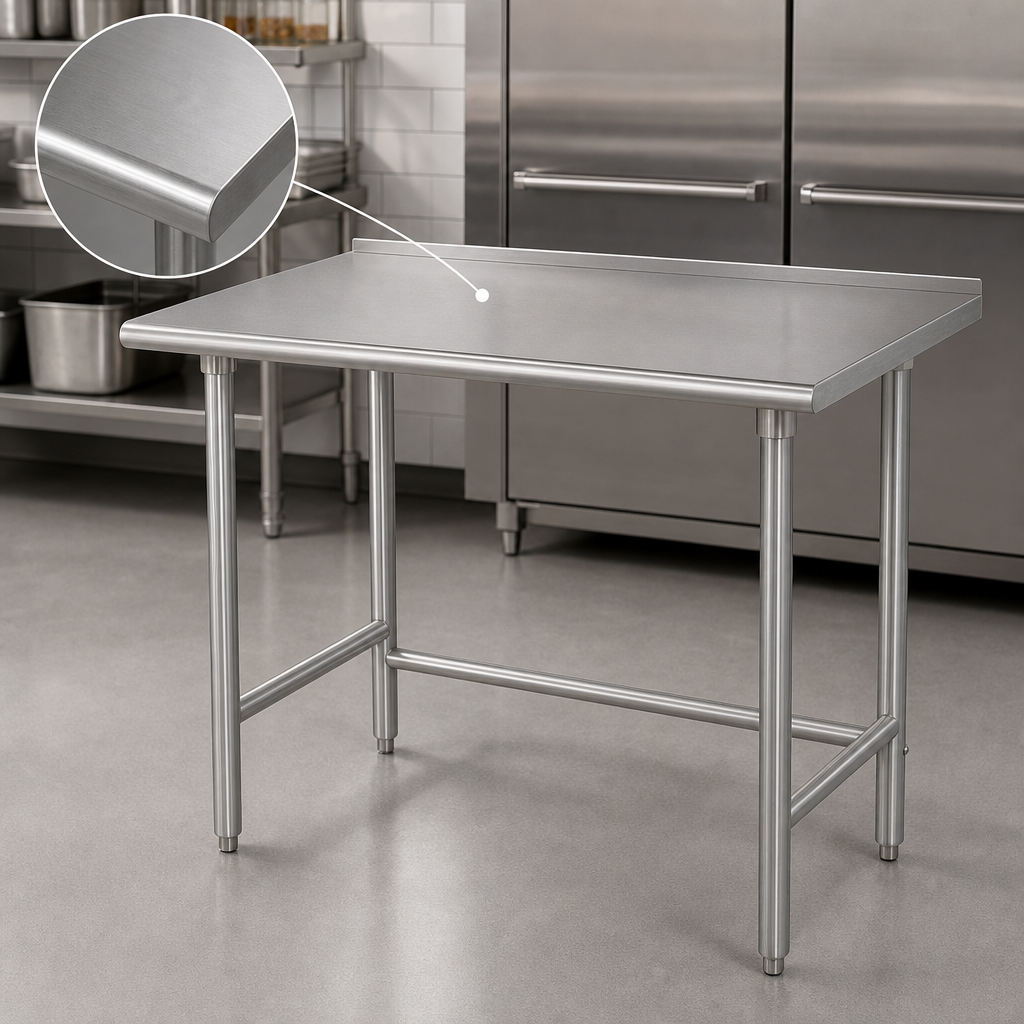 Heavy-Duty 14-Gauge 304 Stainless Steel Top